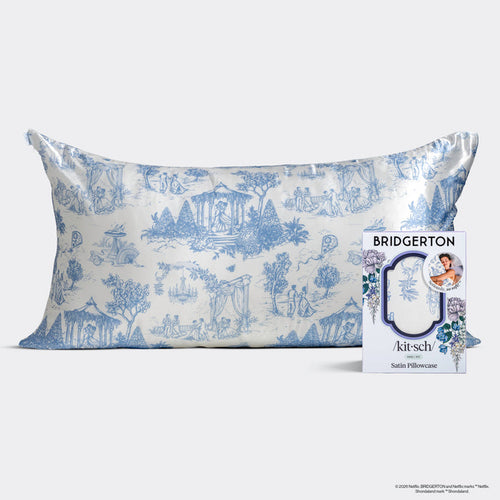 Bridgerton x Kitsch King Satin Pillowcase - Garden Toile