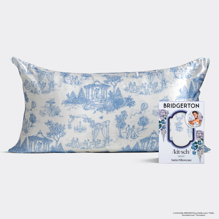 Bridgerton x Kitsch King Satin Pillowcase - Garden Toile
