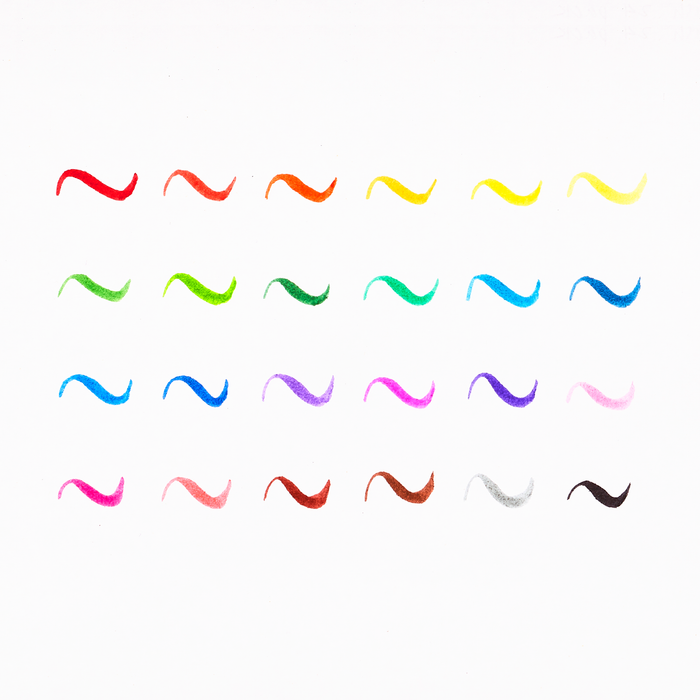 Brilliant Brush Markers art swatches - Set of 24