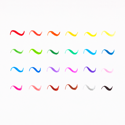 Brilliant Brush Markers art swatches - Set of 24