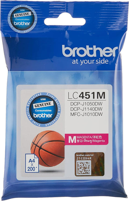Brother LC451M Ink Cartridge Compatible For DCPJ1050DW And MFCJ1010DW 200 Pages Magenta