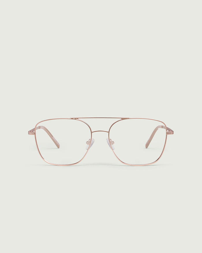 Gold::Bruno Eyeglasses pilot gold metal front