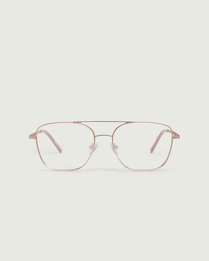 Gold::Bruno Eyeglasses pilot gold metal front