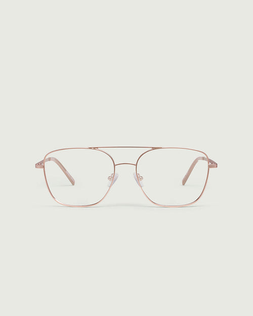 Gold::Bruno Eyeglasses pilot gold metal front