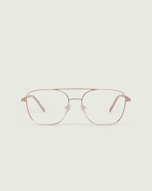 Gold::Bruno Eyeglasses pilot gold metal front