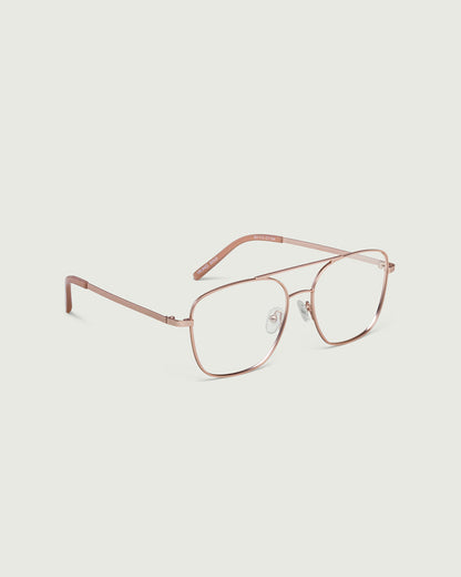 Gold::Bruno Eyeglasses pilot gold metal front diagonal