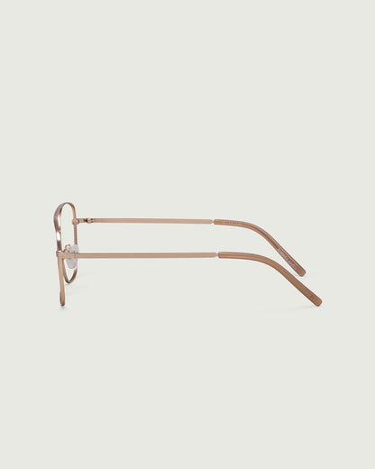 Gold::Bruno Eyeglasses pilot gold metal side
