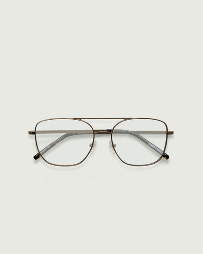Rye::Bruno Eyeglasses pilot brown metal top
