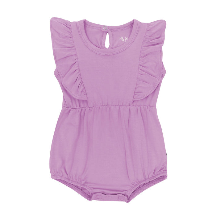 Flutter Sleeve Bubble Romper in Poi