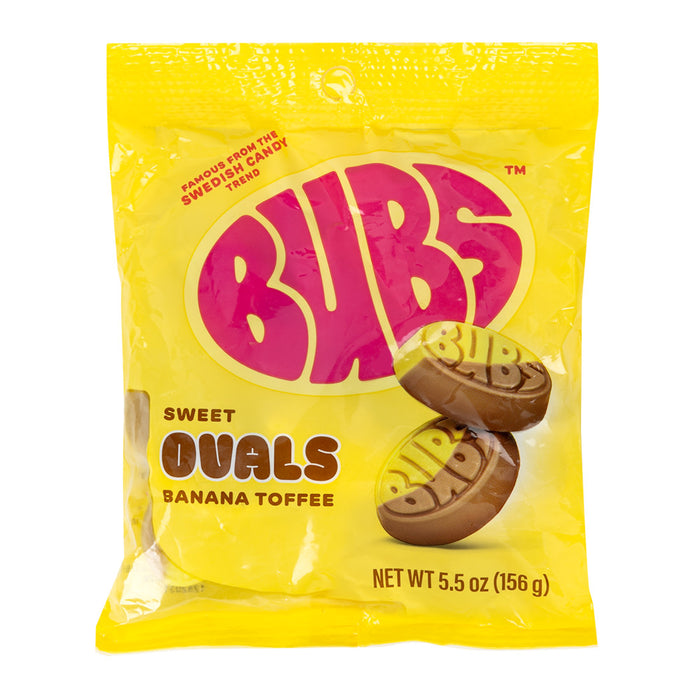 Bubs Banana Toffee Sweet Ovals Gummy Candy Peg Bag - 8 Count