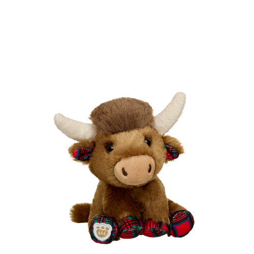 Build-A-Bear Mini Beans Tartan Highland Cow Stuffed Animal - Limited Edition - Build-A-Bear Workshop Australia
