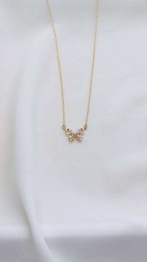 Butterly CZ necklace