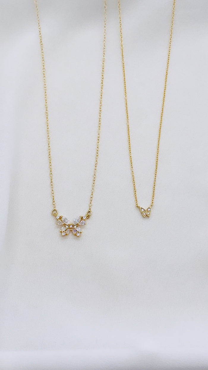 Butterly CZ necklace