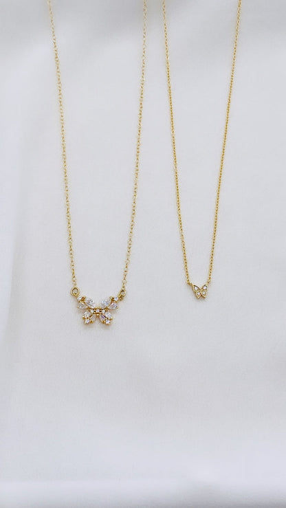 Butterly CZ necklace