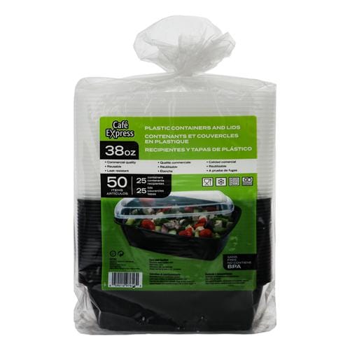 Café Express, Espresso Coffee Plastic Containers and Lids 50 Units / 25 sets, Ideally for events & restaurants. - 3825 ebuystt