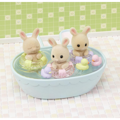 Calico Critters Triplets Baby Bathtime Set