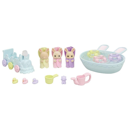 Calico Critters Triplets Baby Bathtime Set