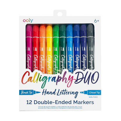 OOLY Calligraphy Duo Double-Ended Markers front of packaging