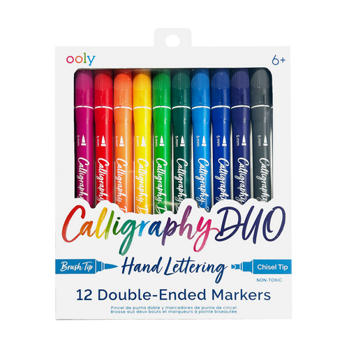 OOLY Calligraphy Duo Double-Ended Markers front of packaging