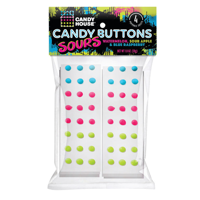 Candy House Sour Candy Buttons Peg Bag - 24 Count