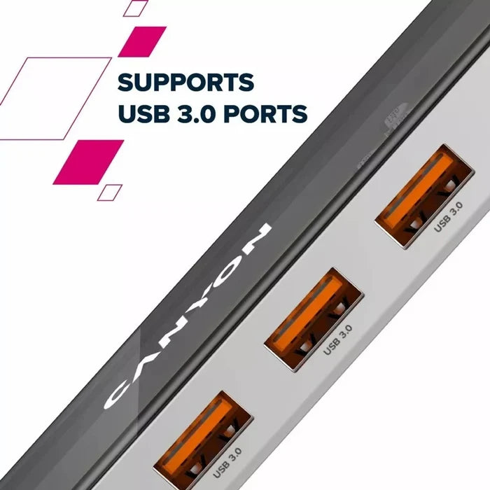 Canyon 7 PORT USB-C HUB DS-13 | CNS - TDS13 Canyon USB Hub Euronics Ireland