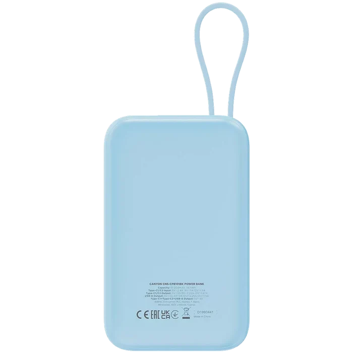 Canyon Power Bank OnPower 10,000 mAh | CNS-CPB101BL Canyon Powerbank Euronics Ireland