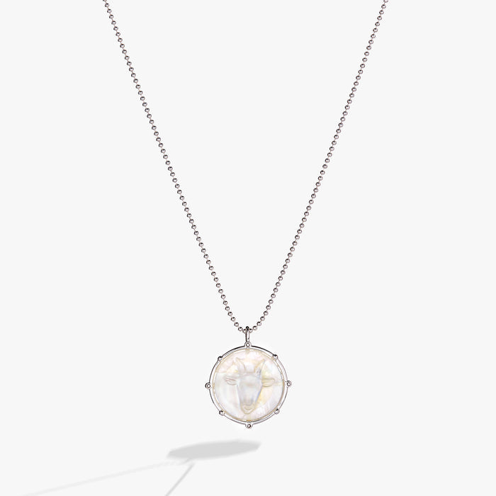Capricorn Zodiac Double-Sided Charm Necklace