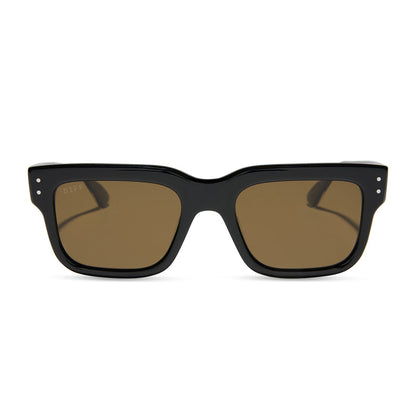 CASH - BLACK + BROWN + POLARIZED SUNGLASSES