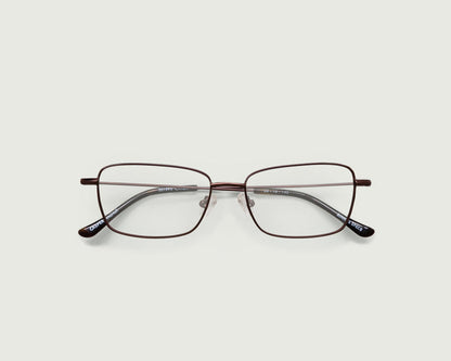 Walnut::Casper Eyeglasses rectangle brown metal top