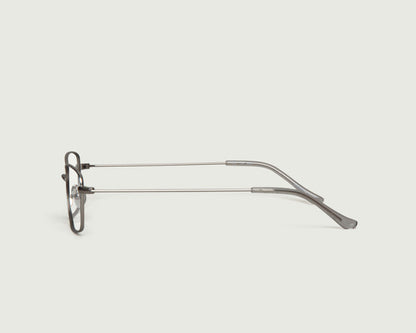 Coin::Casper Eyeglasses rectangle gray metal side