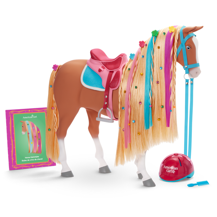 Chestnut Charm Horse & Western Flowers Denim Jumpsuit for 18-inch Dolls