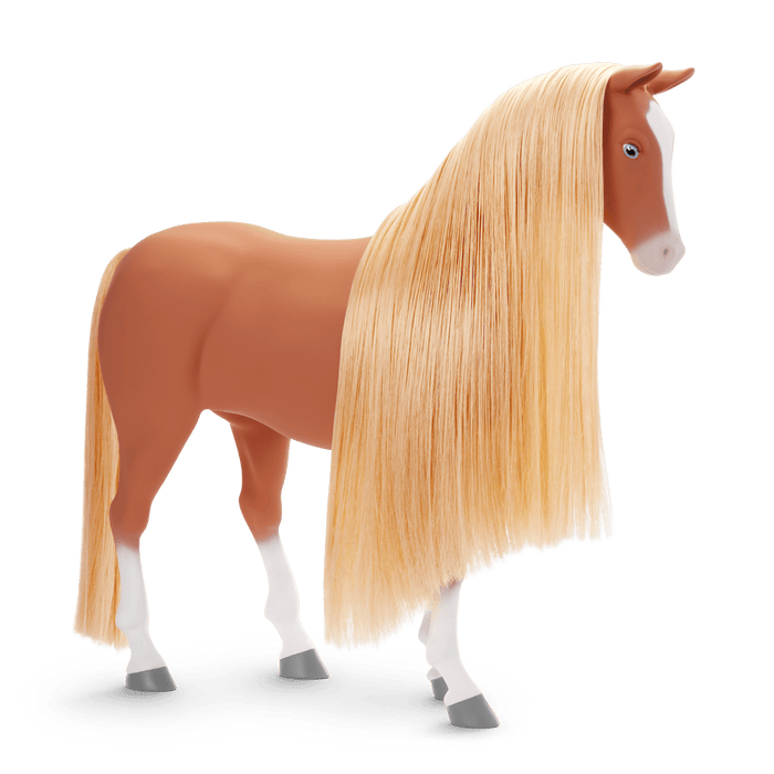 Chestnut Charm Horse & Western Flowers Denim Jumpsuit for 18-inch Dolls