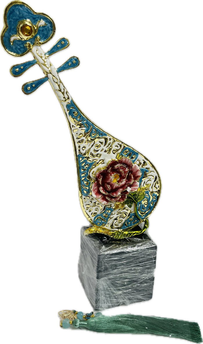 Chinese Pipa Display Brass