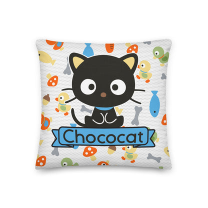 Chococat Fish & Acorns 18" Square Pillow Home Goods Printful