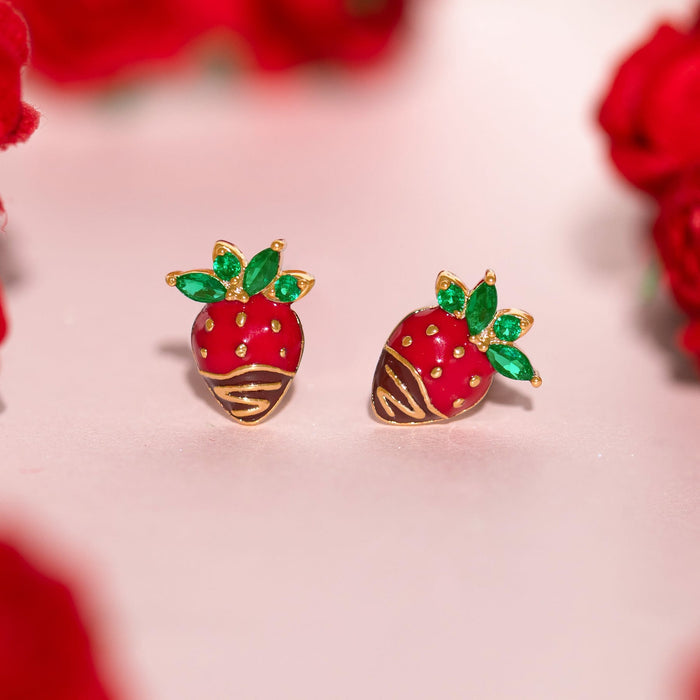 Chocolate Covered Strawberry Studs