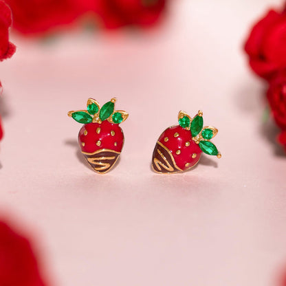 Chocolate Covered Strawberry Studs