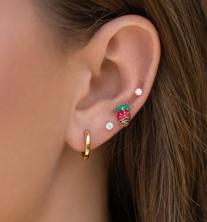Chocolate Covered Strawberry Studs