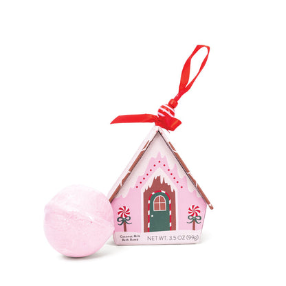 Christmas Ornament House - Pink Bath Bomb