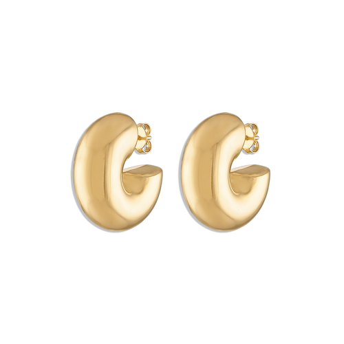 Chubby Hoops - 18k gold filled 18mm chunky hoop earrings