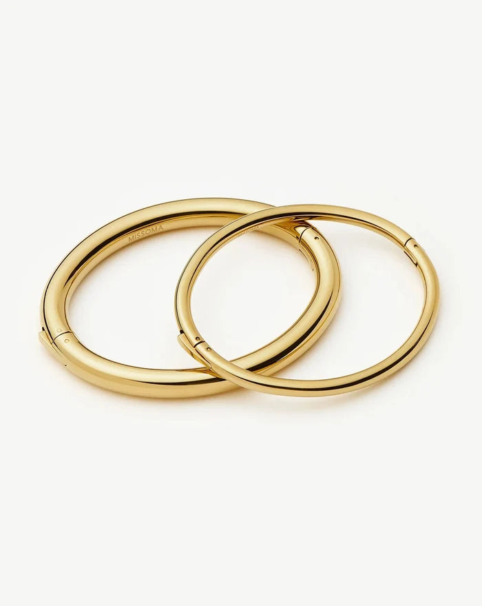 Chunky Bangle Set | 18k Gold Plated Bracelets Missoma