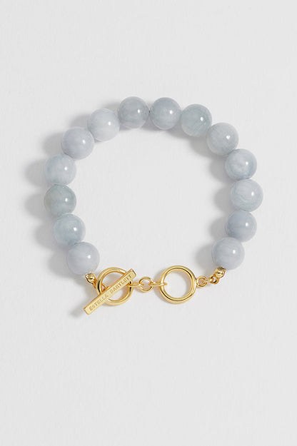Chunky Blue Quartz T-Bar Bracelet