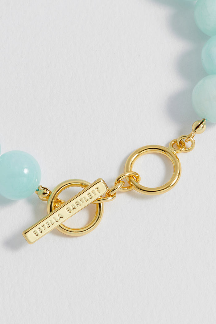 Chunky Green Quartz T-Bar Bracelet