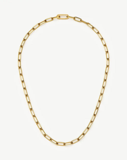 Classic Paperclip Chain Necklace | 18k Gold Plated Necklaces Missoma