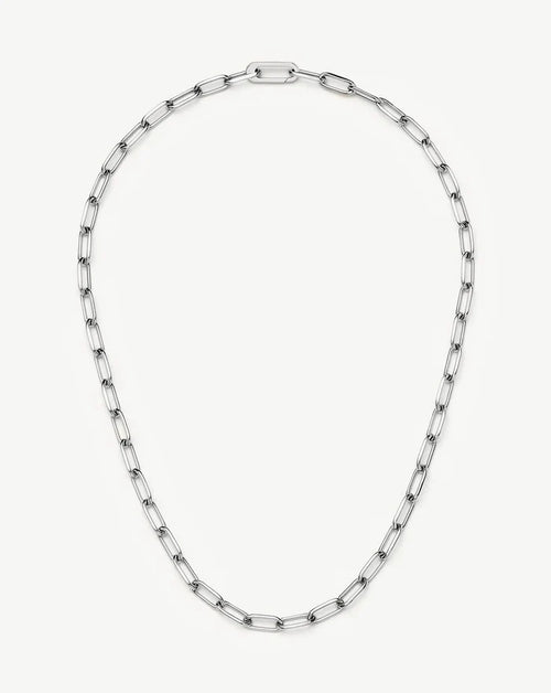 Classic Paperclip Chain Necklace | Platinum Plated Necklaces Missoma
