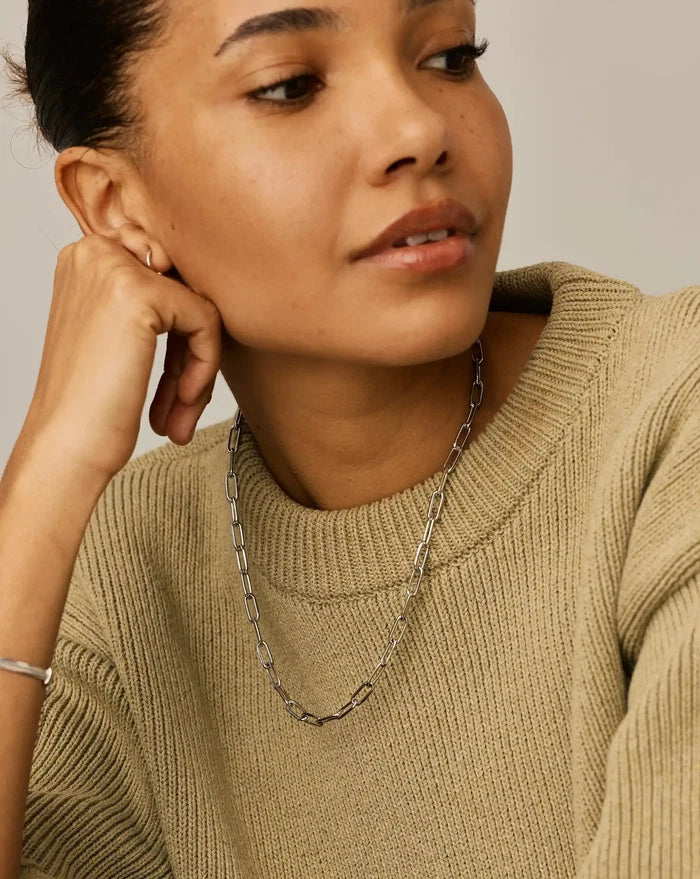 Classic Paperclip Chain Necklace | Platinum Plated Necklaces Missoma