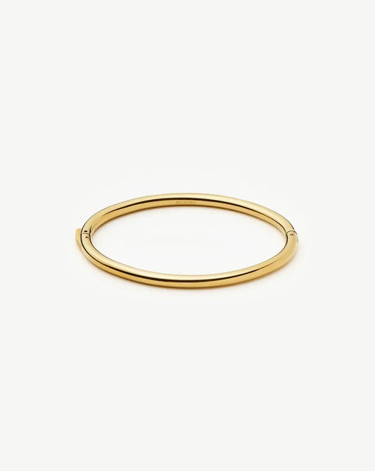 Classic Round Hinged Bangle | 18k Gold Plated Bracelets Missoma