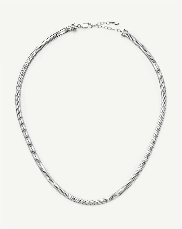 Classic Snake Chain Necklace | Platinum Plated Necklaces Missoma