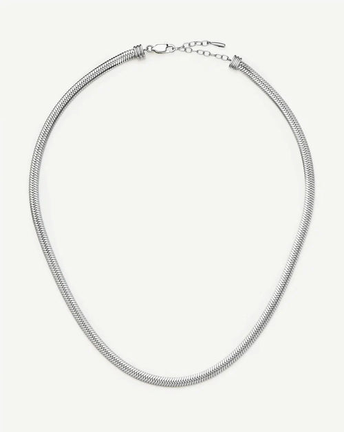 Classic Snake Chain Necklace | Platinum Plated Necklaces Missoma