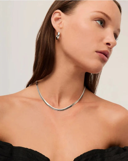 Classic Snake Chain Necklace | Platinum Plated Necklaces Missoma