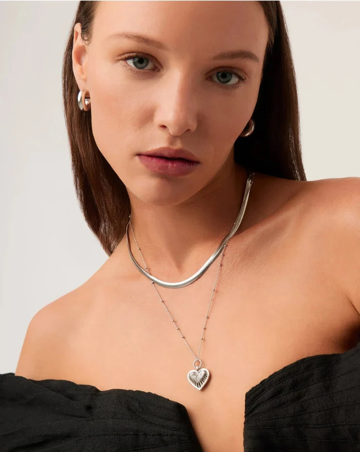 Classic Snake Chain Necklace | Platinum Plated Necklaces Missoma